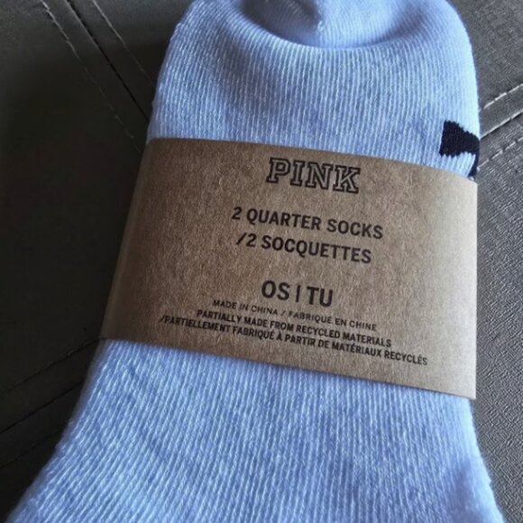 New Victoria's Secret PINK womens quarter Socks - Picture 2 of 3